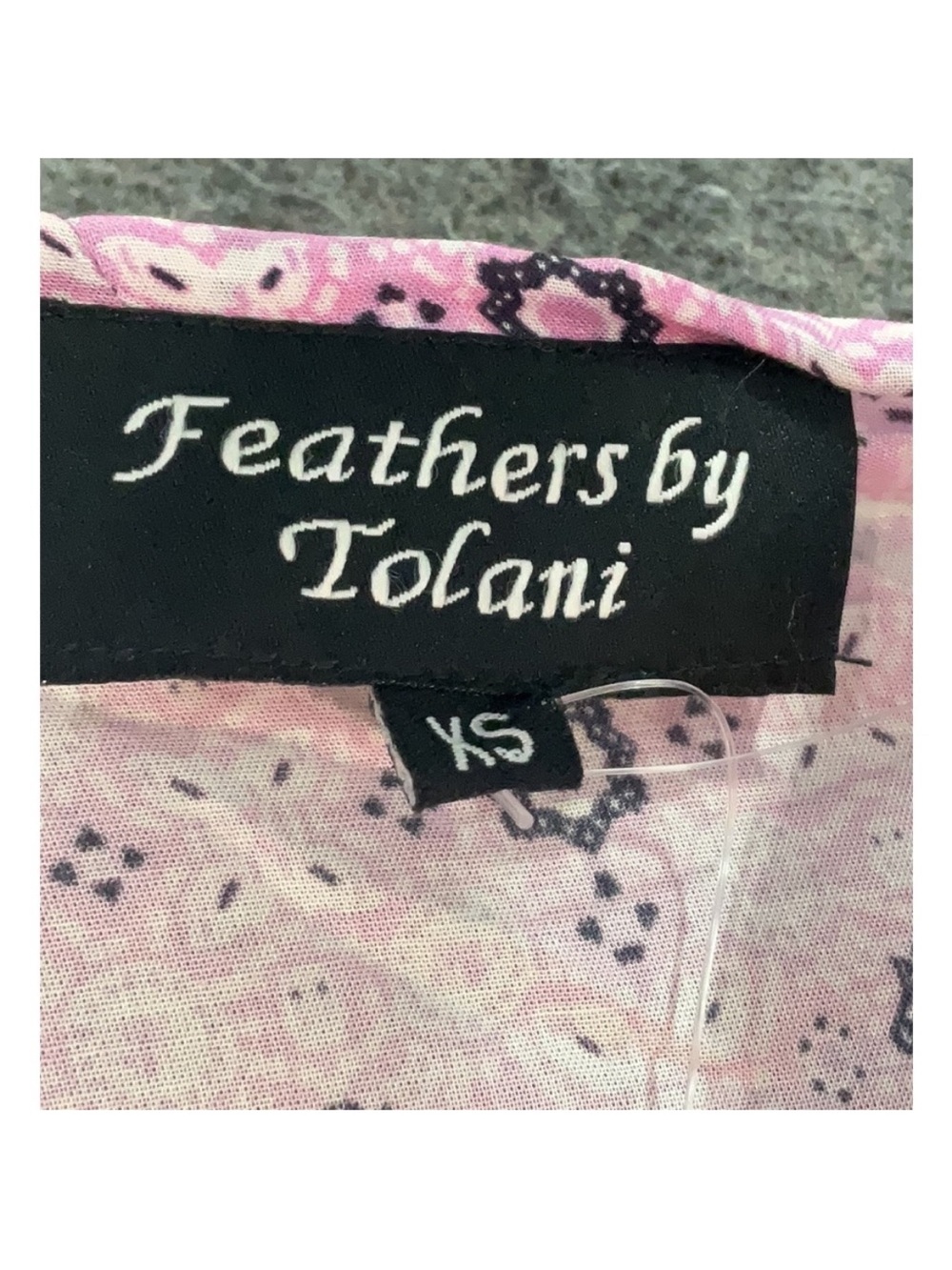 Feathers by Tolani Elsie Patchwork Blouse Pink Purple Boho Top Modal XS NWT - Picture 5 of 6
